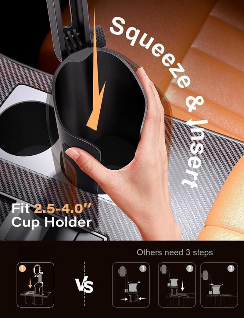 2-In-1 Cup Holder Cell Phone Holder for Your Bottle Friendly Cup Cell Phone Holder Mount for Height Adjustable Sturdy Fit 4-7 Inches Phones