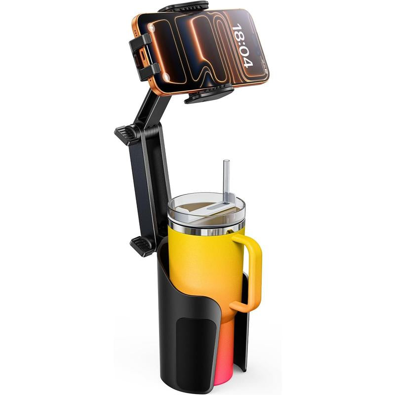 2-In-1 Cup Holder Cell Phone Holder for Your Bottle Friendly Cup Cell Phone Holder Mount for Height Adjustable Sturdy Fit 4-7 Inches Phones