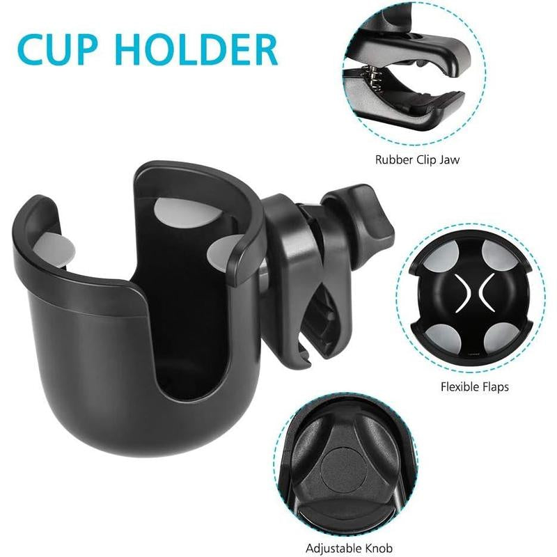 Cup Holder, Universal Cup Holder, Cup Holder, 360? Rotatable Large Caliber Drinks Holder for , , , Walker, Black
