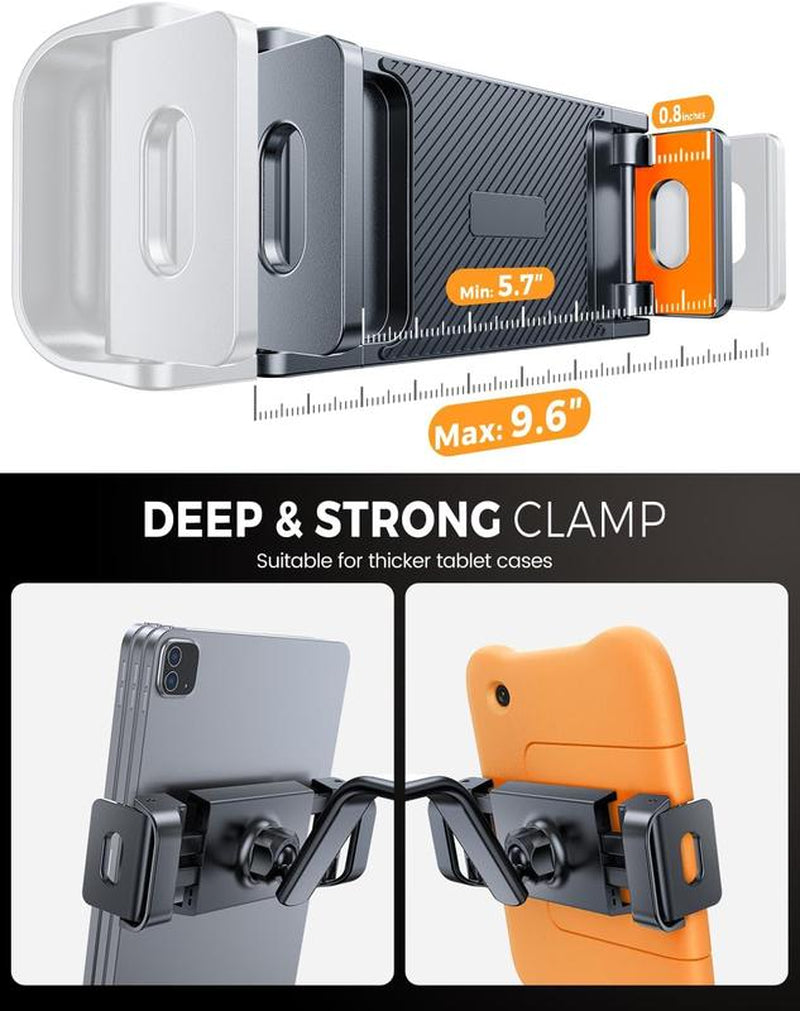 Esamcore Car Cup Hold Tablet Holder Mount [Unobstructed Cup Holder] for Ipad Iphone Holder with Flexible Hollow Mount Base, 360 Rotatable Deep Clamp Compatible with 6”-11” Ipad, Iphone, Foldable Phones Stand #Tiktokshopblackfriday