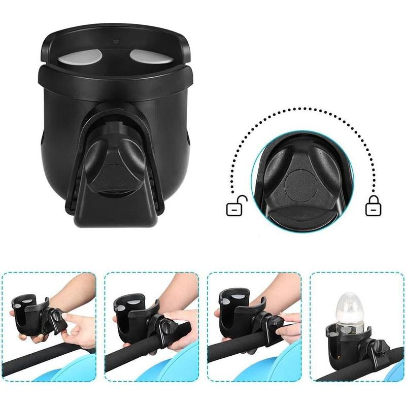 Cup Holder, Universal Cup Holder, Cup Holder, 360? Rotatable Large Caliber Drinks Holder for , , , Walker, Black